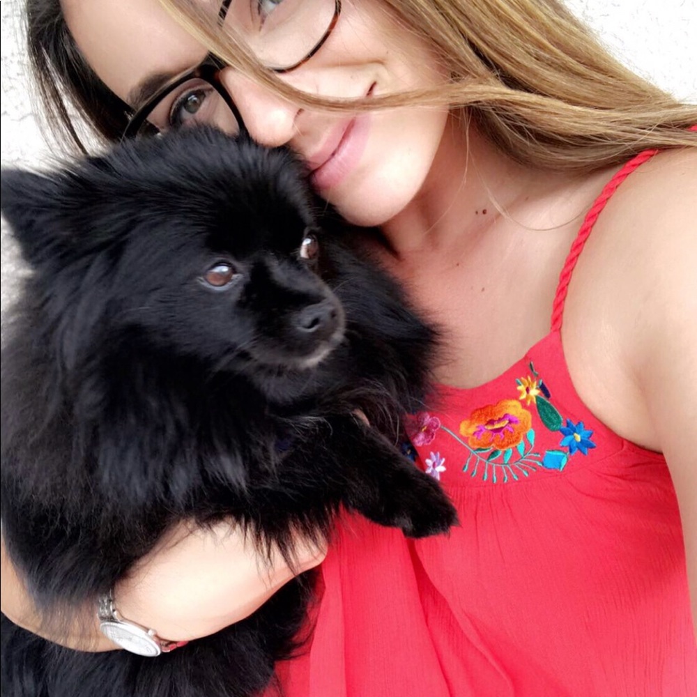 Red spaghetti strap shirt